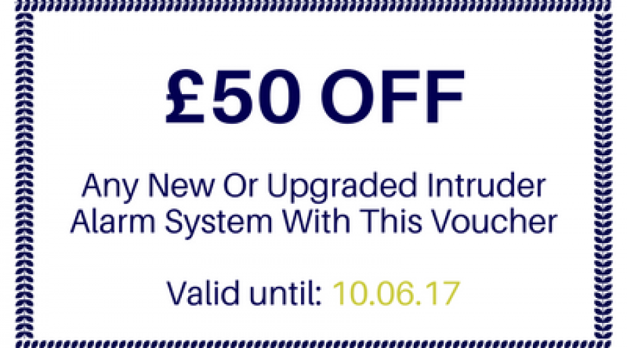 We’re celebrating – £50 off any intruder alarm system